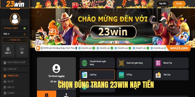 Chọn đúng website 23WIN đang hoạt động chuẩn