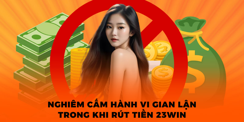 Nghiêm cấm hành vi gian lận trong khi rút tiền 23WIN